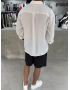 Beyaz Modal Oversize Gömlek