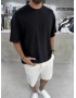 Siyah Modal Oversize T-shirt