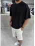 Siyah Modal Oversize T-shirt