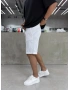 Beyaz Gabardin Basic Bol Kalıp Şort