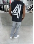 Antrasit 4 Baskılı Oversize Atlet