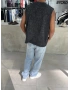 Day Siyah Yıkamalı Oversize Atlet