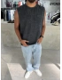 Day Siyah Yıkamalı Oversize Atlet