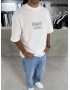 Beyaz Ravage Oversize T-Shirt