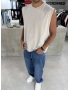 Day Bej Yıkamalı Oversize Atlet