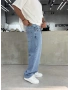 Mavi Arma Nakış Bol Kalıp Baggy Jean
