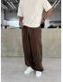 Kahve Premium Keten Süper Baggy