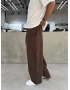 Kahve Premium Keten Süper Baggy