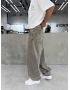 Açık Kahve Eskitme Süper Baggy Jean