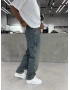 Eskitme Mavi Dikiş Baggy Jean