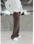 Kahve Yıkamalı Süper Baggy Jean