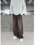Kahve Yıkamalı Süper Baggy Jean