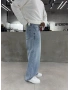 Mavi Yıkamalı Süper Baggy Jean