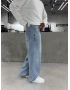 Mavi Yıkamalı Süper Baggy Jean