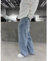 Mavi Yıkamalı Süper Baggy Jean