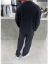 Siyah Premium Fitilli Oversize Eşofman Takım
