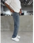 Eskitme Mavi Cebi Nakış Baggy Jean