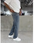 Eskitme Mavi Cebi Nakış Baggy Jean