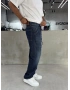 Koyu Mavi Eskitme Bol Kalıp Baggy Jean