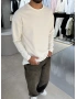 Beyaz Regular Fit Basic Sweat