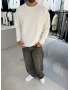 Beyaz Regular Fit Basic Sweat