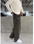 Kahve Eskitme Süper Baggy Jean