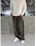 Kahve Eskitme Süper Baggy Jean