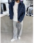 Lacivert Premium Oversize Denim Ceket