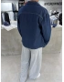 Lacivert Premium Oversize Denim Ceket