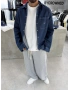 Lacivert Premium Oversize Denim Ceket