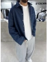 Lacivert Premium Oversize Denim Ceket