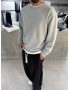 Day Gri Yıkamalı Oversize Bisiklet Yaka Sweat