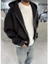 Siyah Panda Oversize Basic Hırka