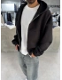 Siyah Panda Oversize Basic Hırka