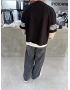 Siyah 24 Baskılı Oversize Sweat