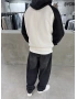 Siyah Yıkamalı Blok Oversize Sweat