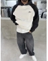 Siyah Yıkamalı Blok Oversize Sweat
