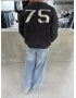 Siyah Miami Yıkamalı Oversize Sweat