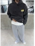 Siyah Yıkamalı Mixes Oversize Sweatshirt