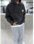 Siyah Yıkamalı Mixes Oversize Sweatshirt