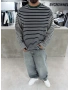 Siyah Çizgili Young Oversize Sweatshirt