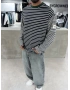 Siyah Çizgili Young Oversize Sweatshirt