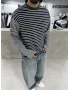 Siyah Çizgili Young Oversize Sweatshirt