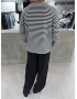Siyah Çizgili Nothing Oversize Sweat