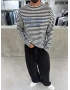 Siyah Çizgili Nothing Oversize Sweat