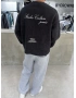 Siyah Yıkamalı Studio Oversize Sweat