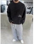 Siyah Yıkamalı Studio Oversize Sweat