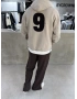 Sütlü Kahve Cloud Baskılı Oversize Sweat