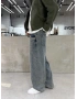Eskitme Denim Süper Baggy Jean