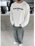 Beyaz Barstorm Kesik Yaka Oversize Sweat